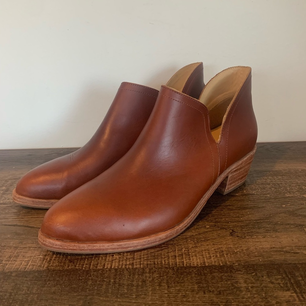 Nisolo Mia Everyday Ankle Boot Brandy Brown Suede Size 10 Leather